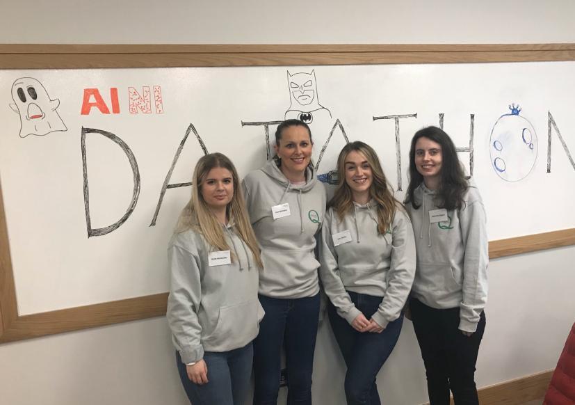 Female AquaQ workers at AI Datathon
