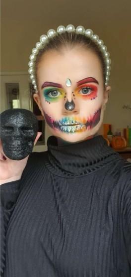 AquaQ Employee Halloween Sugar Skull Costume